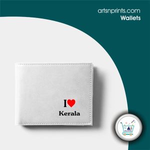 I LOVE Kerala Custom Printed gents pocket wallet store by KeralaArtsNprints