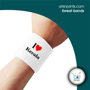 I LOVE Kerala Cutom printed hand sweat bands by KeralaArtsNprints