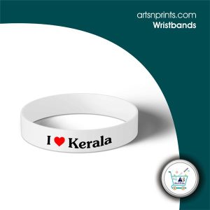 I LOVE Kerala silicon hand wristbands by KeralaartsNprints