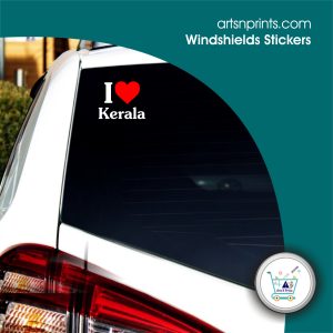 I LOVE Kerala windshields sticker for car by Keralaartsnprints